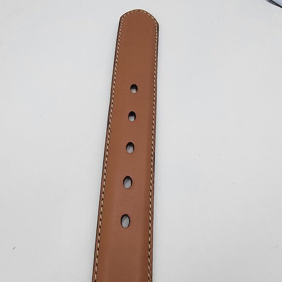 NWOT Men’s Full Grain Genuine Leather Belt‎  Casual Dress Caramel Brown Color 42 - Picture 5 of 5